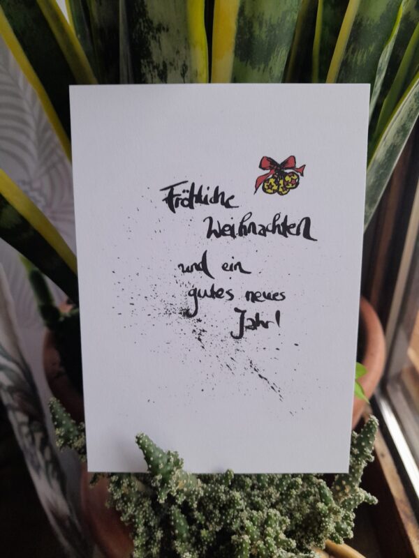 Weihnachtspostkarte mit Schriftzug – Bild 2
